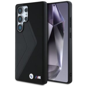 Original Case BMW Leather Oversized Stripes MagSafe for Samsung Galaxy S25 Ultra black