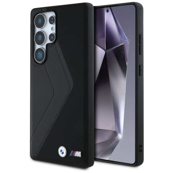 Original Case BMW Leather Oversized Stripes MagSafe for Samsung Galaxy S25 Ultra black