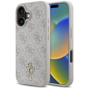 Original Case GUESS HC PU 4G Small 4G and Classic Magsafe for Iphone 16 pink