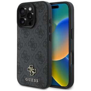 Original Case GUESS HC PU 4G Small 4G and Classic Magsafe for Iphone 16 Pro Max black