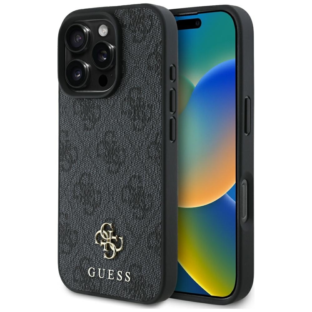 Original Case GUESS HC PU 4G Small 4G and Classic Magsafe for Iphone 16 Pro Max black