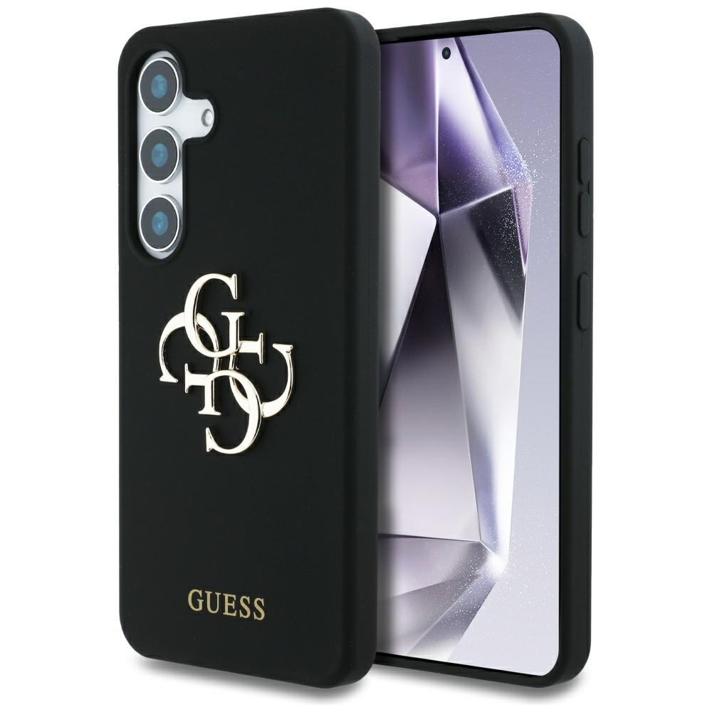 product-101669 Original Case GUESS Silicone Big 4G Logo Bottom Script for Samsung Galaxy S25 black