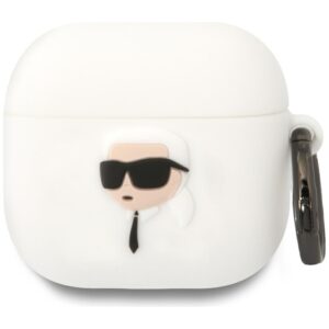 Original AMG Case KARL LAGERFELD 3D Silicone NFT for AirPods 4 white