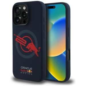 Original Case RED BULL HC Silicone ORBR20 Logo Red Lining Magsafe do Iphone 16 Pro navy