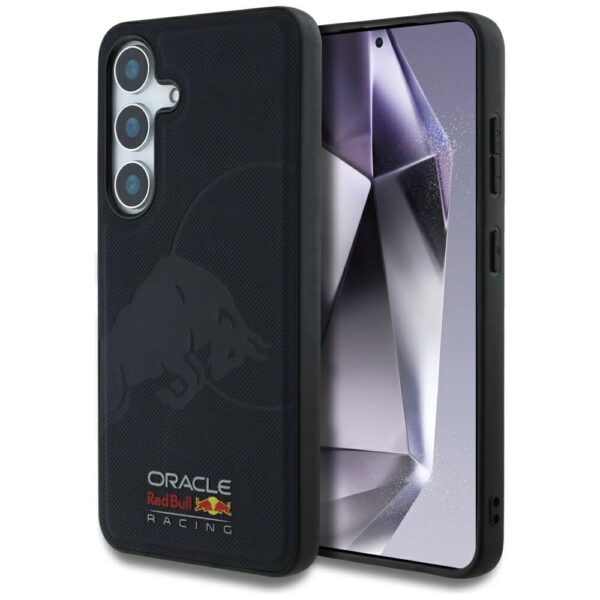 Original Case RED BULL Leather Meshed Debossed Bull MagSafe for Samsung Galaxy S25 navy