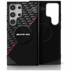 Original AMG Case Double Layer Rhombs MagSafe for Samsung Galaxy S25 Ultra black and red