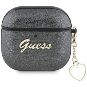 Original Case GUESS Metallic Script Charm for Airpods 4 black