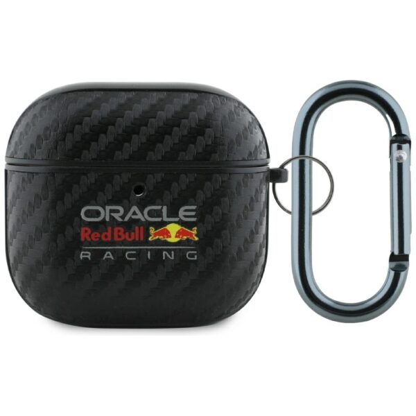 Original Case RED BULL PU Carbon Logo for Airpods 4 black