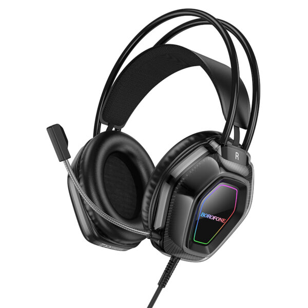 Borofone Headphones BO110 Fight gaming with microphone grey