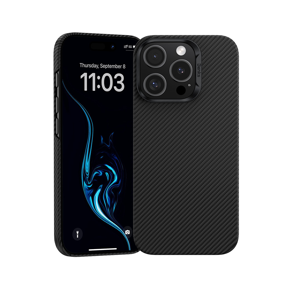 Benks Magnetic Armor Air Kevlar Case PC Frame 600D (E065) for Iphone 16 Pro black