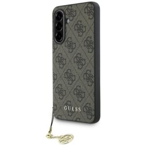 Original Case GUESS - 4G Charms Collection for Samsung Galaxy A56 braun
