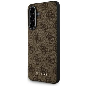 Original Case GUESS - 4G Metal Gold Logo for Samsung Galaxy A56 braun