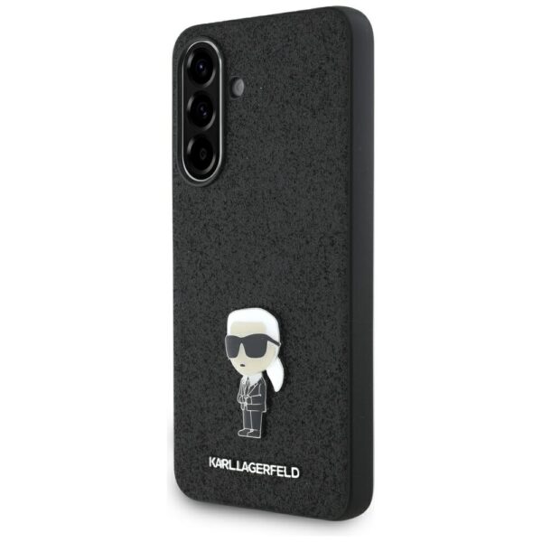 Original Pouch KARL LAGERFELD Fixed Glitter Ikonik Logo Metal Pin for Samsung Galaxy A36 black