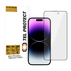 Tempered glass Tel Protect 10X Privacy Titanium for Iphone 14 Pro Max (envelope)