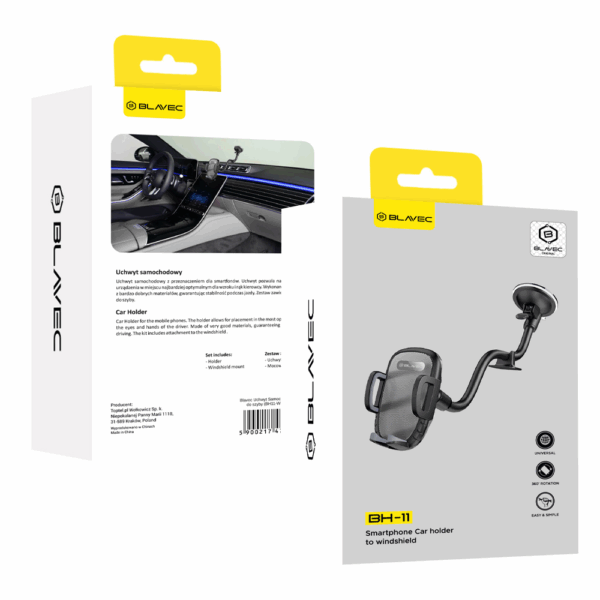 Blavec Car holder BH-11 to windshield (BH11-WSB) black