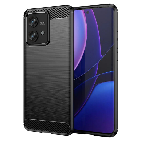 Carbon Case for Motorola Edge 40 Neo 5G black