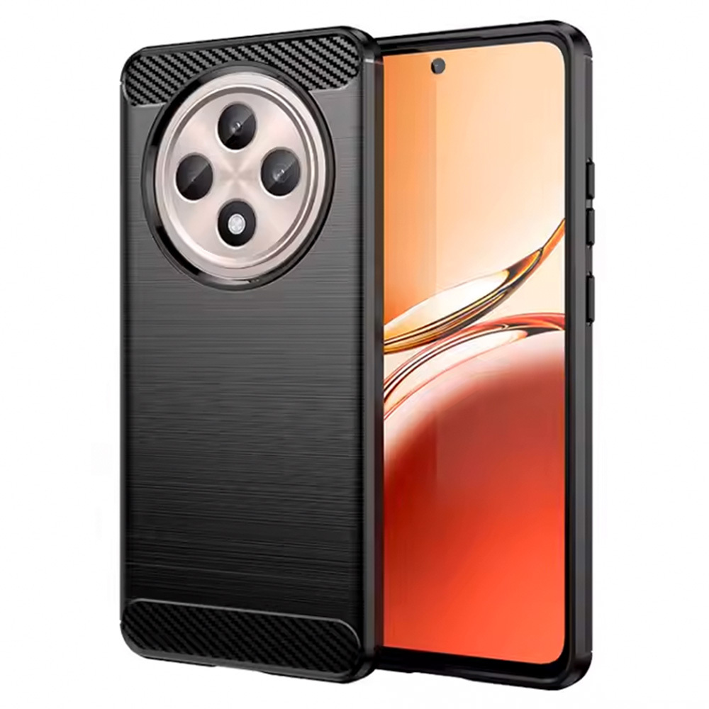 Carbon Case for Oppo Reno 12 F 5G black