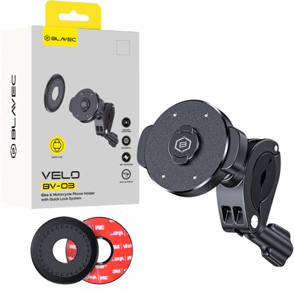 Blavec Uchwyt Rowerowy BV-03 Velo Quick Lock Magsafe do kierownicy (BV03-QLMHB) czarny