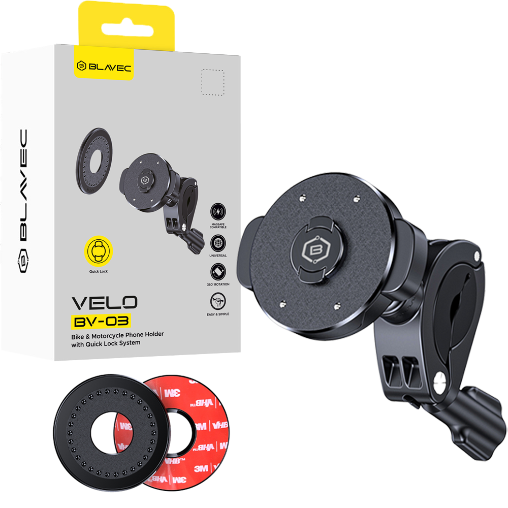 Blavec Uchwyt Rowerowy BV-03 Velo Quick Lock Magsafe do kierownicy (BV03-QLMHB) czarny