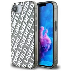 Original Pouch KARL LAGERFELD IML Repeat Logo for Iphone 16e silver