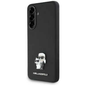 Original Pouch KARL LAGERFELD Saffiano w/ K&C Metal Logo for Samsung Galaxy A36 black