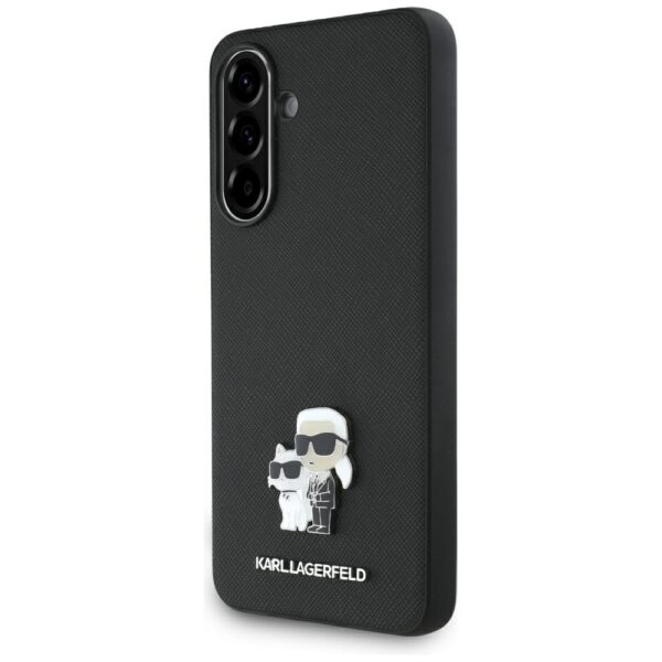 Original Pouch KARL LAGERFELD Saffiano w/ K&C Metal Logo for Samsung Galaxy A56 black