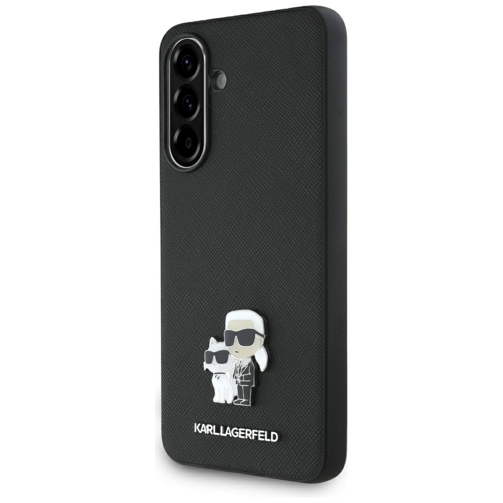 Original Pouch KARL LAGERFELD Saffiano w/ K&C Metal Logo for Samsung Galaxy A56 black