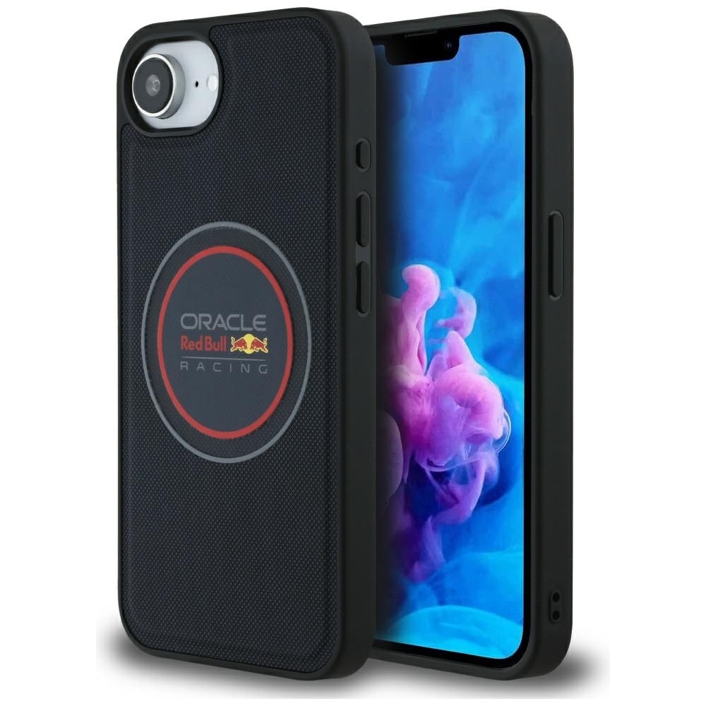 Original Case RED BULL Meshed Logo and Red Ring MagSafe for Iphone 16e navy