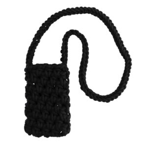Knitted bag for phone design 1 black