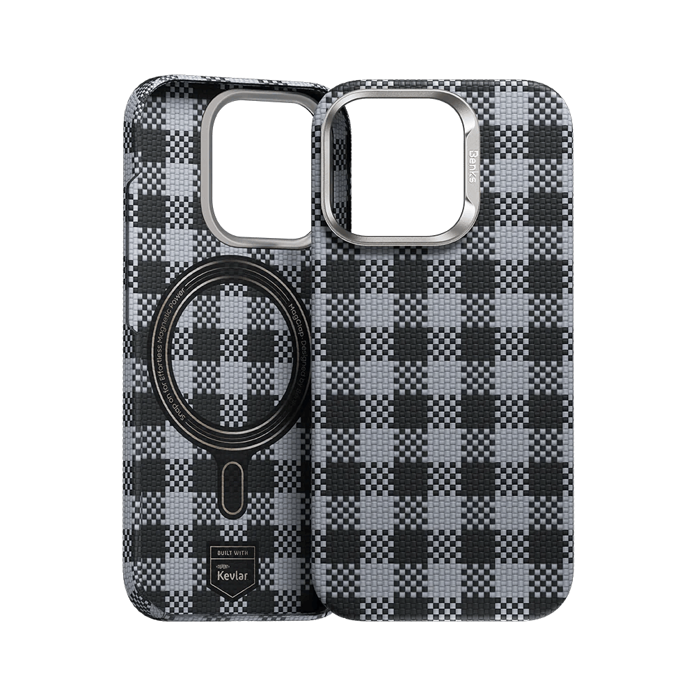 Benks Magnetic Armor Vichy Kevlar Case (BF66) for Iphone 16 Pro Max black