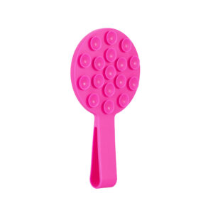 Silicone suction phone holder magnetic with ring MSH9 pink