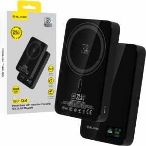 Blavec Power Bank 10000mAh BJ-04 Slim 13,5mm - Type C - 22,5W magnetic Magsafe 3 in 1 (PBBJ04-MC10B) black