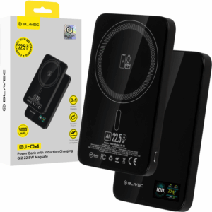 Blavec Power Bank 5000mAh BJ-04 Ultra Slim 7,8mm - Type C - 22,5W magnetic Magsafe 3 in 1 (PBBJ04-MC5B) black