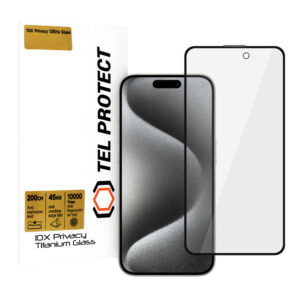 Tempered glass Tel Protect 10X Privacy Titanium for Iphone 16 Pro Max (envelope)