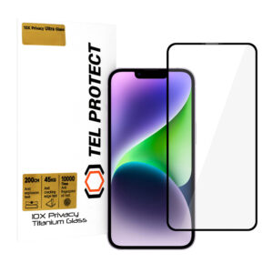 Tempered glass Tel Protect 10X Privacy Titanium for Iphone 14 (envelope)