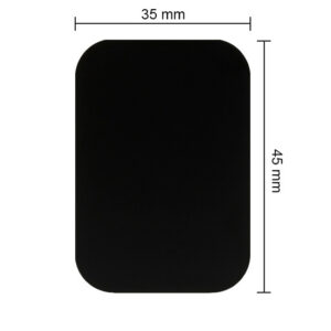 Metal plate for magnet holders - rectangular 35x45mm grey