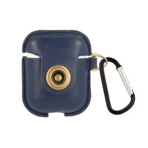 Leather Case for Airpods - Navy