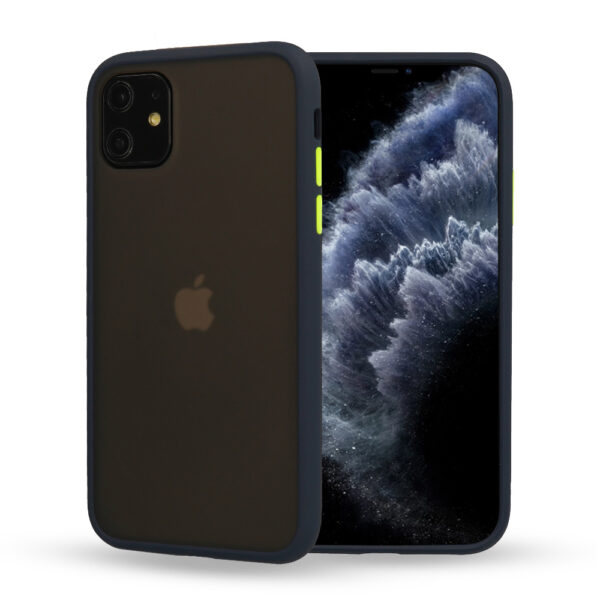 Vennus Color Button Bumper for Samsung Galaxy A20S Navy