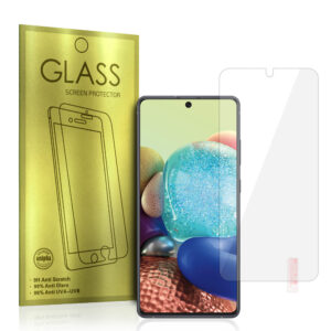 Tempered Glass Gold for SAMSUNG GALAXY A71 5G (with a hole for a camera)