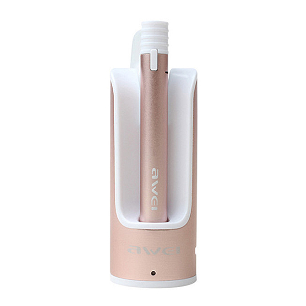 Awei Bluetooth Headset A835BL with a holder and power bank Rose gold