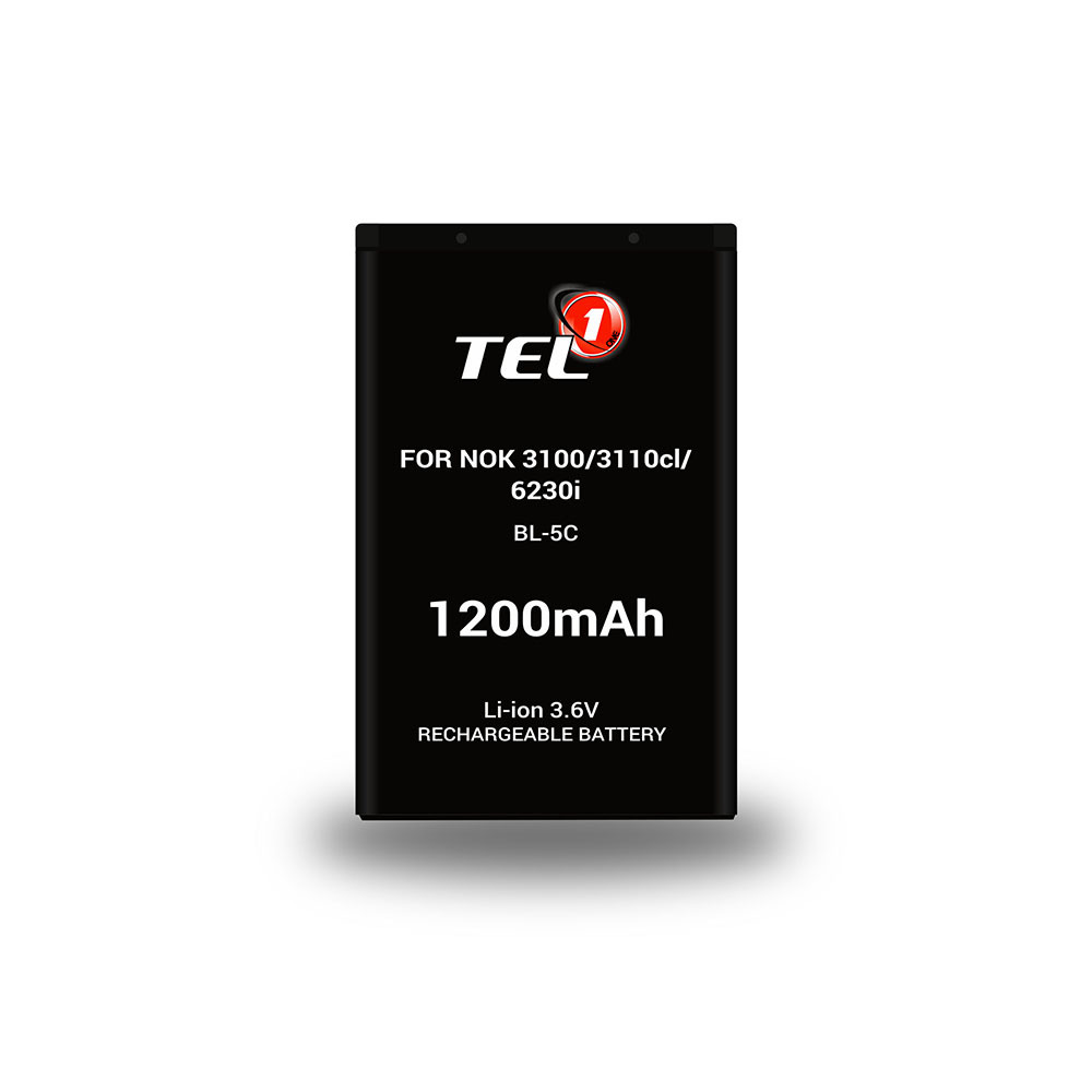 Tel1 Battery for Nokia 3100/3110CL/6230I (BL-5C) 1200mAh Li-ion