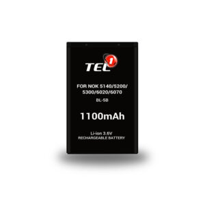 Tel1 Battery for Nokia 5140/5200/5300/6020/6070 (BL-5B) 1100mAh Li-ion