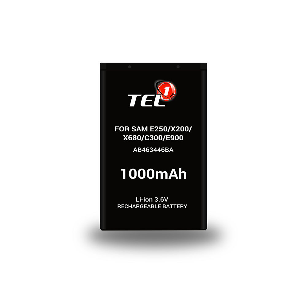 Tel1 Battery for Samsung E250/X200/X680/C300/E900 (AB463446BA) 1000mAh Li-ion