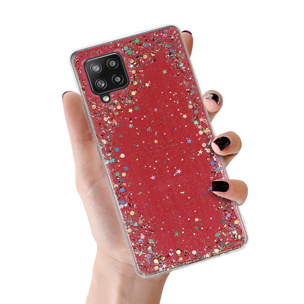 Brilliant Clear Case for Samsung Galaxy A42 5G Red