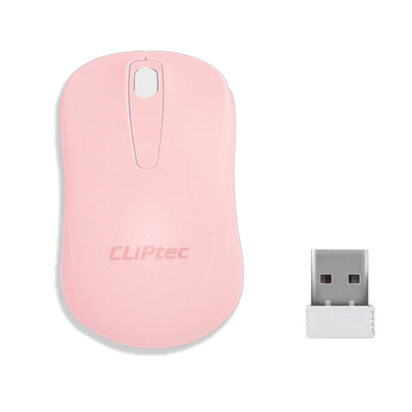 Cliptec Computer mouse Young RZS859 wireless optical 1200DPI pink