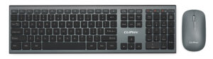 Cliptec Set of multimedia keyboard + optical mouse 1200DPI Slimline Air RZK350 wireless grey