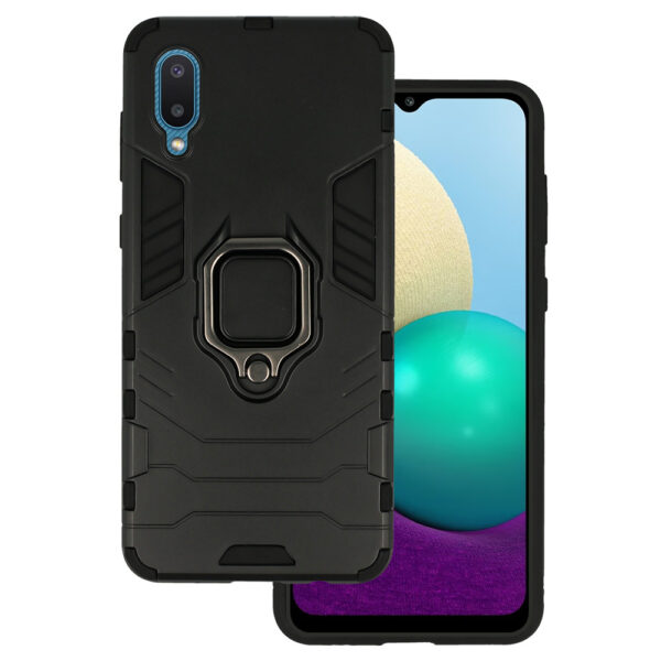 Ring Armor Case for Samsung Galaxy A02 Black