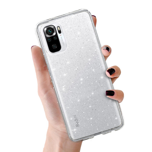 Crystal Glitter Case for Xiaomi Redmi Note 10/Note 10S/Poco M5S Silver