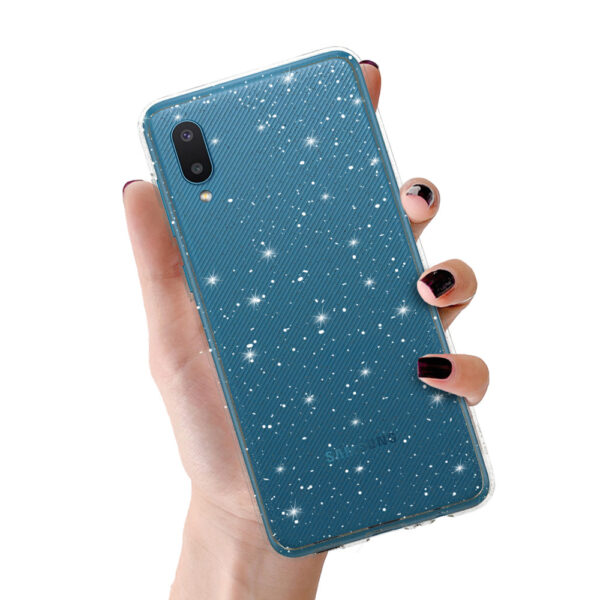 Crystal Glitter Case for Samsung Galaxy A02 Silver