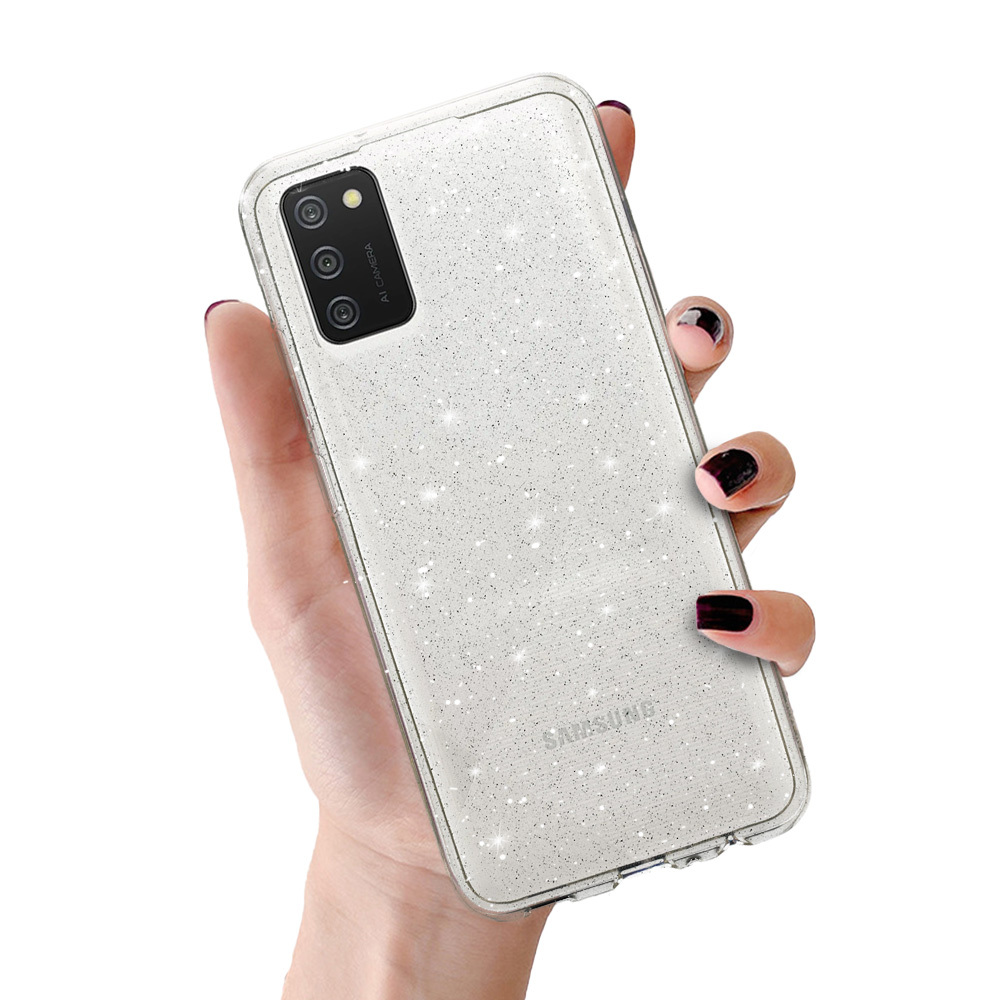 Crystal Glitter Case for Samsung Galaxy A02S Silver